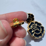 Gold and Black / Flower / Vintage