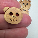 Bear face / Wood / 2 hole