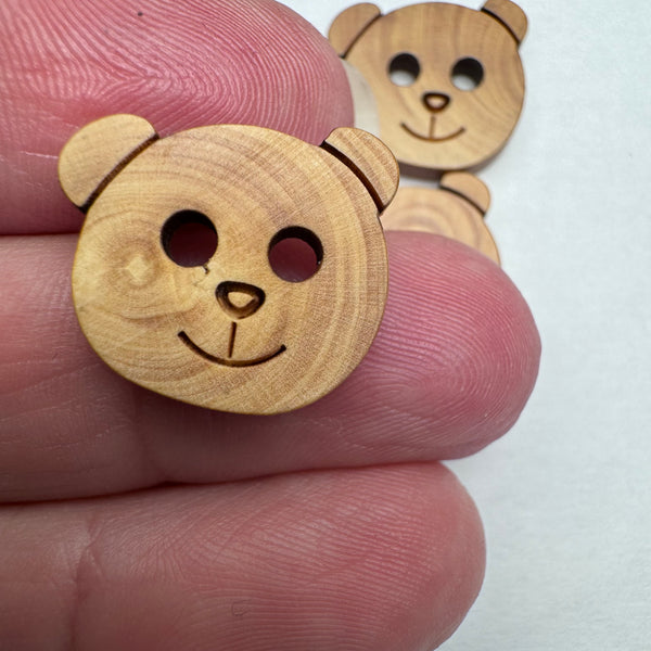 Bear face / Wood / 2 hole