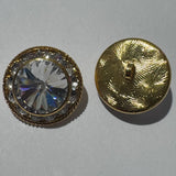 Rondelle Button with Crystal Rivoli Rhinestone