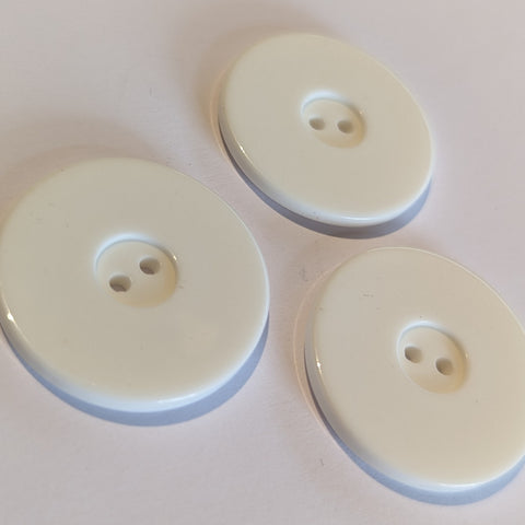 Large White Buttons 