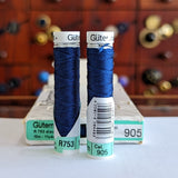 Bright Navy #905 -  Gutermann Buttonhole Silk Twist / 10m spool