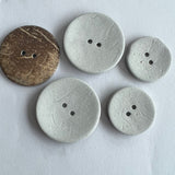 Silvery-White Metallic / 2 Hole / Coconut